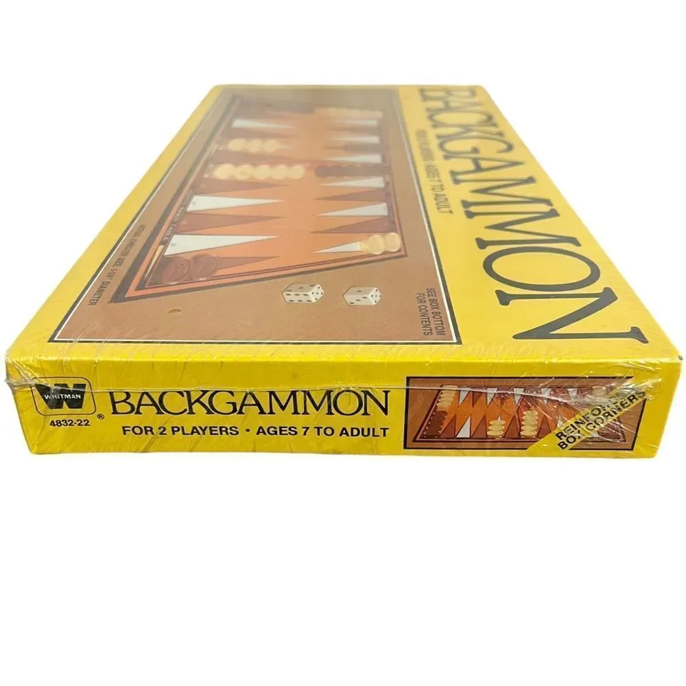 Vintage 1981 Whitman Backgammon Board Game NEW Factory Sealed 4832-22